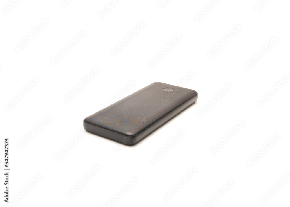 Compact power bank isolated on white background Compact power bank isolated on white background