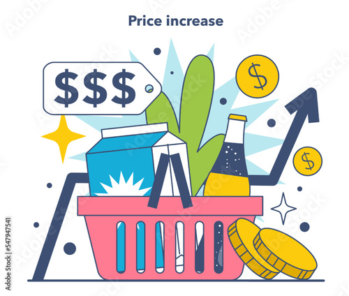 Price increase as a inflation expectations cycle part. Economics crisis