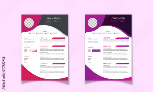 cv template resume design 