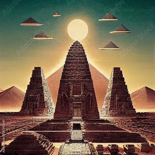 Print op canvas the pyramid of heaven