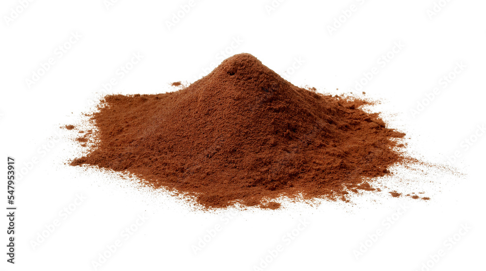 coffee grounds powder isolated on white background coffee grounds powder isolated on white background