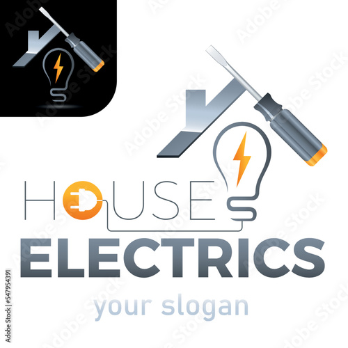 Hauselektriker, Elektrobetrieb, Elektrofachfirma, Schraubendreher, Haus, Lampe