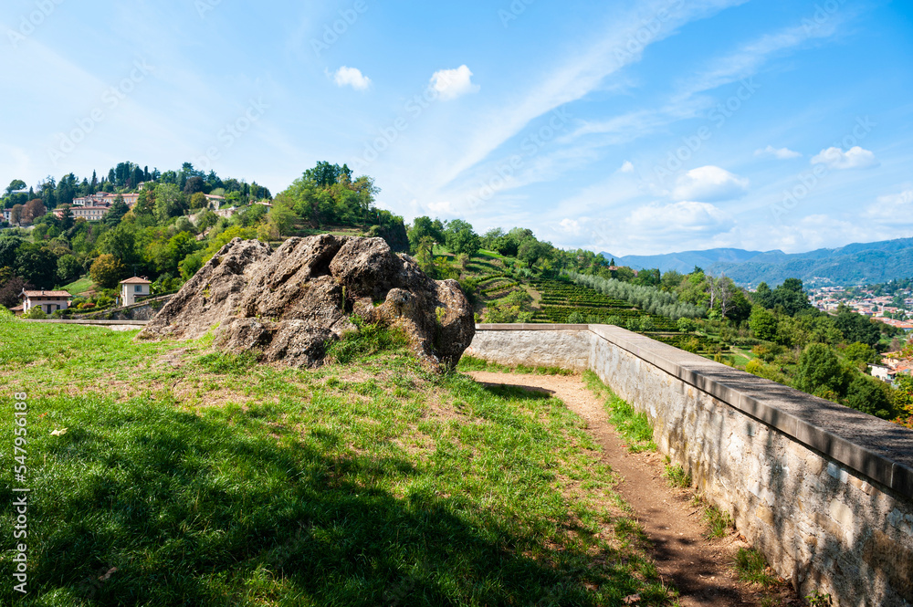 Walls surrounding the city of Bergamo