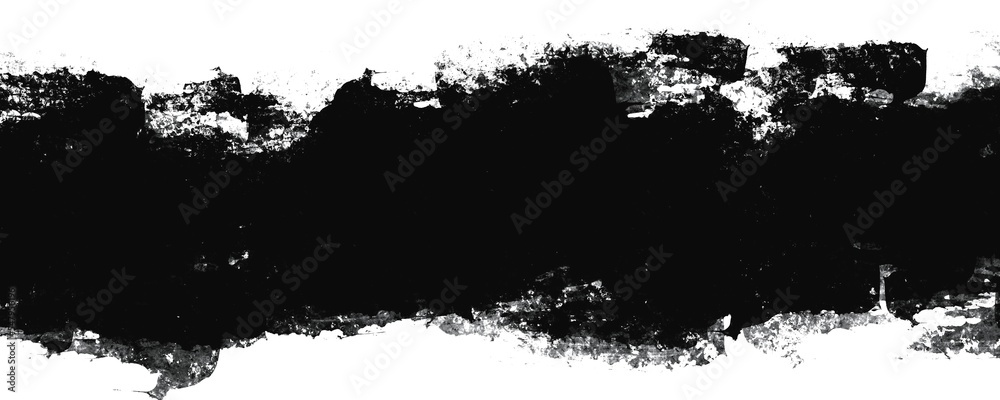 Ink stroke grunge banner background. Abstract dust rough retro texture.