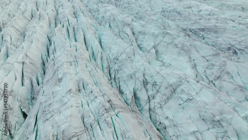 Wallpaper Mural Svínafellsjökull Glacier, Iceland - Big glacier ice pattern top-down 2 - Drone video 4K colorgraded Torontodigital.ca