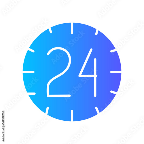 24 hours gradient icon