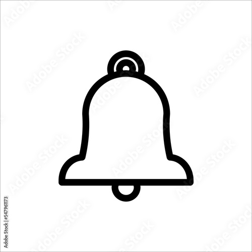 Bell icon vector, Alarm, handbell isolated on white background.