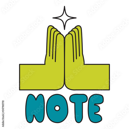 Note Sticker Pack Color 2D Illustration