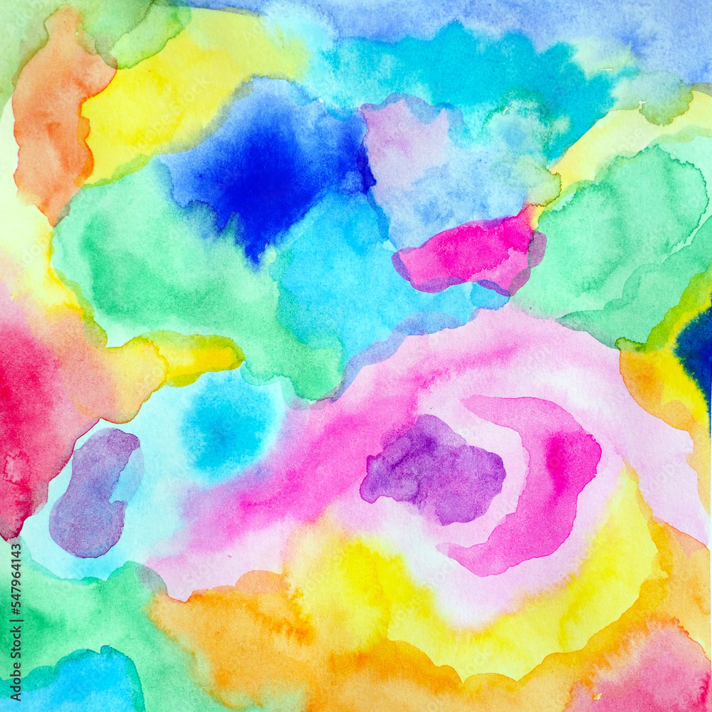lgbtq rainbow color abstract mind spiritual background watercolor painting art healing imagine inspiring chakra illustration hand drawing design