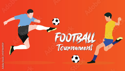 Fototapeta Naklejka Na Ścianę i Meble -  Tournament of soccer banner. Football tournament banner template.
