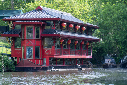 Chinesse restaurant Feng Shang Princess on the water in London. Famous filming location.