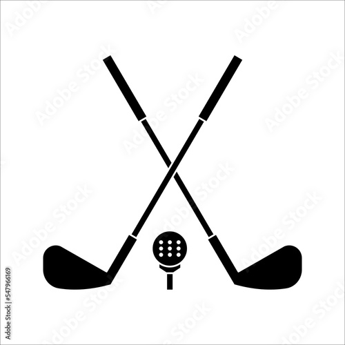 Golf club icon. vector illustration in trendy flat style isolated on white background. color editable