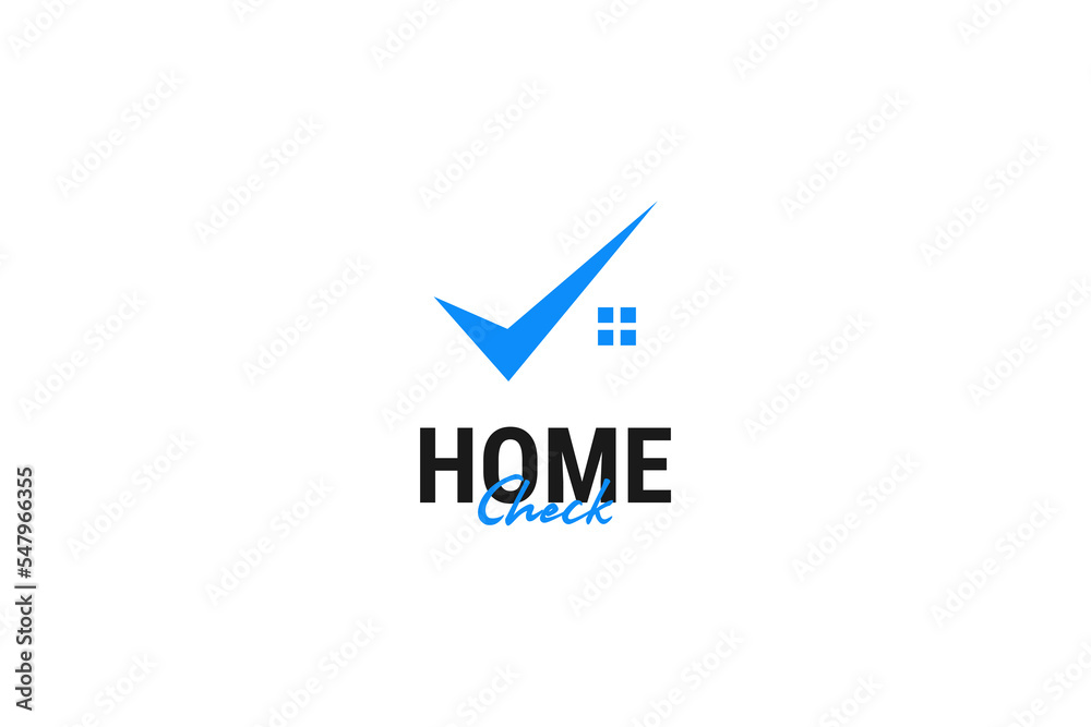 Flat check house logo design vector template illustration Flat check house logo design vector template illustration