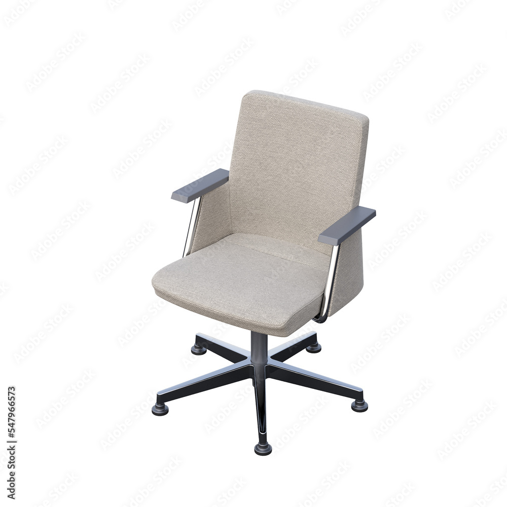 office chair isolate on a transparent background, interior furniture, 3D illustration, cg render
