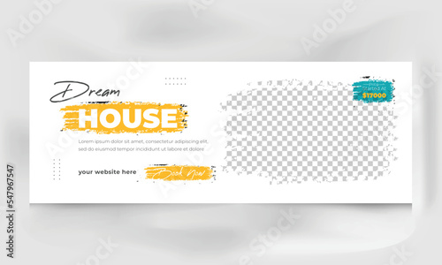 Dream home Real estate Facebook cover design template banner