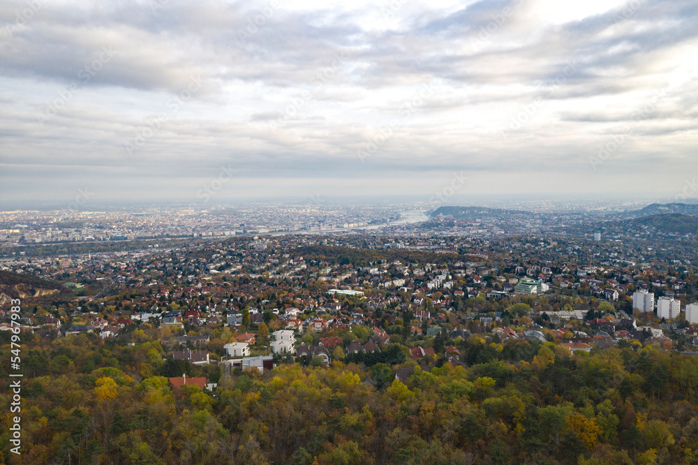 Fototapeta premium panorama of the city of budapest, from far away.