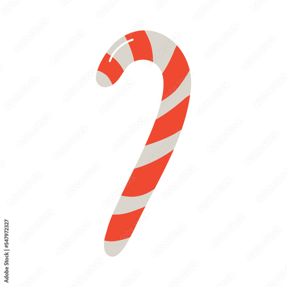 Single hand drawn lollipop for New Year and Christmas greeting cards, posters, stickers and seasonal design. Single hand drawn lollipop for New Year and Christmas greeting cards, posters, stickers and seasonal design.