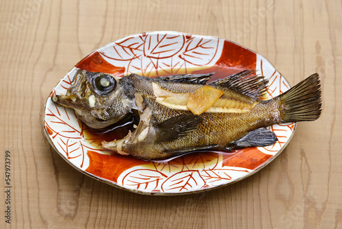 kuro mebaru no nitsuke ( simmered brown rockfish ), Japanese cuisine photo