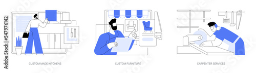 Home renovation abstract concept vector illustrations.