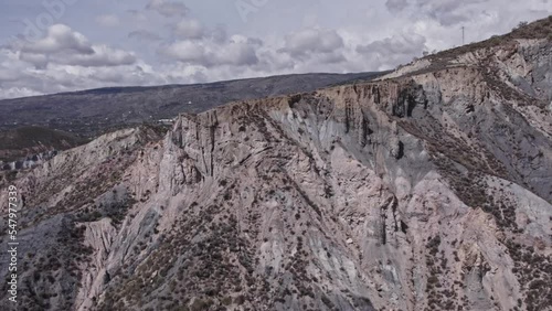 aerial video of a steep area in the south of Spain