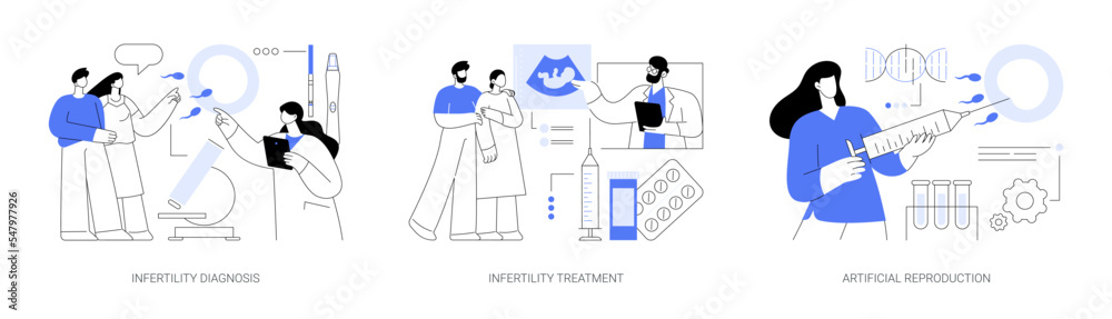 Family planning abstract concept vector illustrations. - obrazy, fototapety, plakaty 