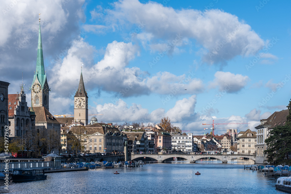 Blick auf die Altstadt von Zürich 