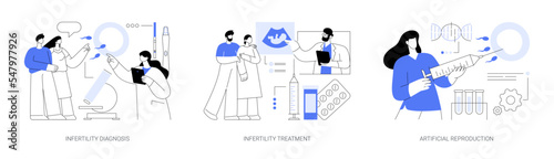 Family planning abstract concept vector illustrations.
