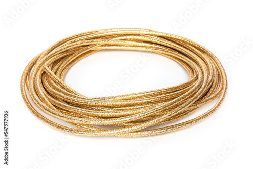 Golden rolled up cord