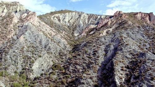 aerial video of a steep area in the south of Spain