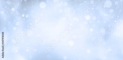 FOND BLEU FLOU NUAGEUX AVEC FLOCONS DE NEIGE
