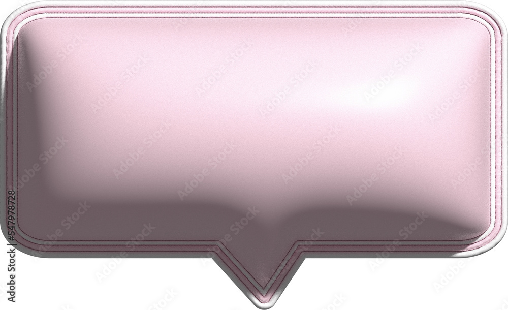 cute 3d pink and white speech bubble, text box, conversation bubble, message box decoration cute 3d pink and white speech bubble, text box, conversation bubble, message box decoration