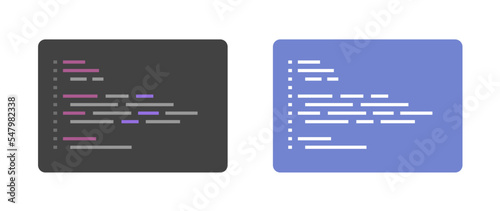 Code programming php on screen icon vector, html php source script pictogram graphic, python or javascript web language editor illustrated, frontend software language development app image