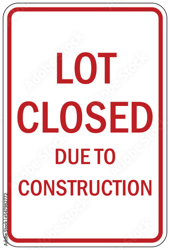 Contractor and construction parking sign