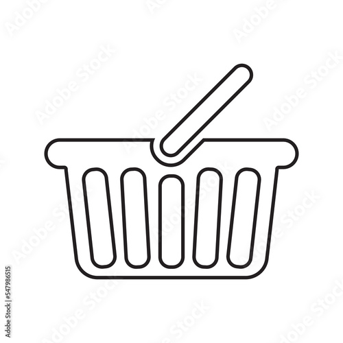 shopping basket, market basket icon, vector illustration 