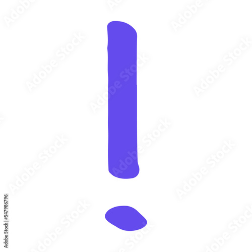Exclamation point. Hand drawn question mark. Cartoon vector illustration. Blue permanent stroke, arrow, underline. Ink, doodle, texture concept for banner design