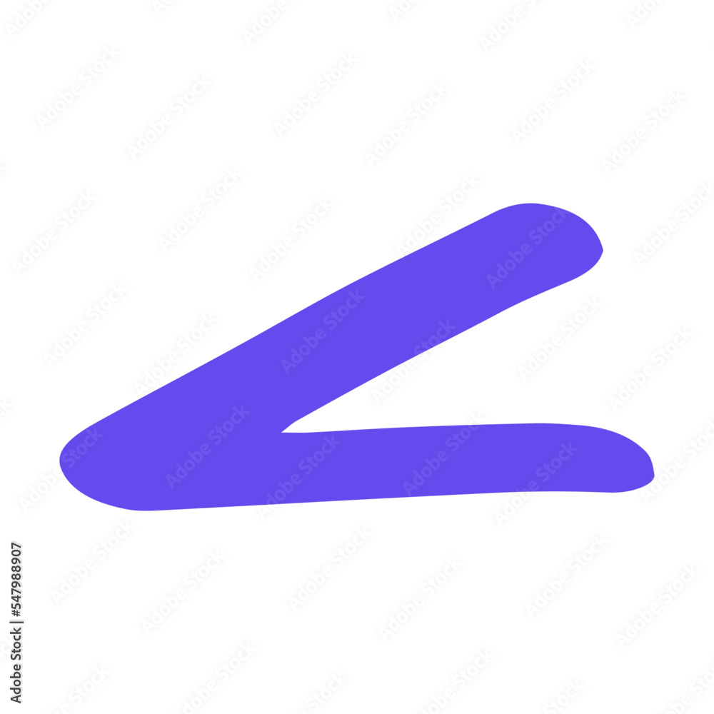 Hand drawn marker line, symbol. Cartoon vector illustration. Blue arrow, underline. Ink, doodle, texture concept for banner design Hand drawn marker line, symbol. Cartoon vector illustration. Blue arrow, underline. Ink, doodle, texture concept for banner design