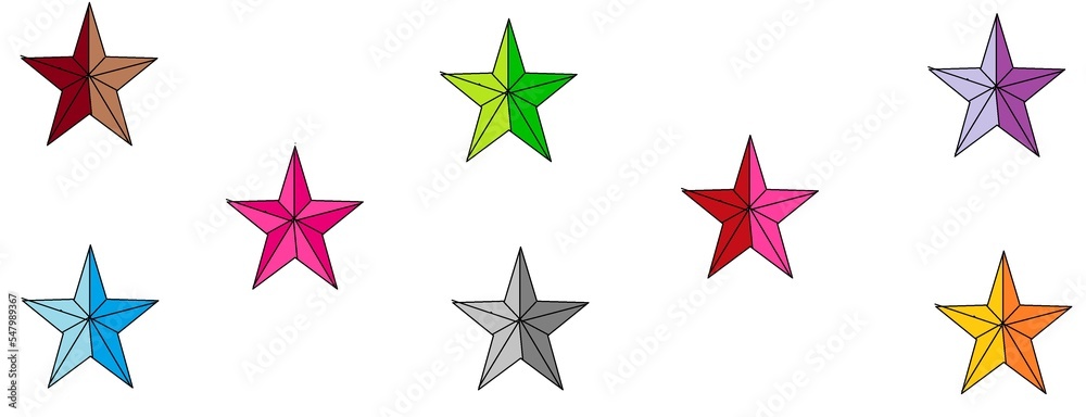 stars isolated on white