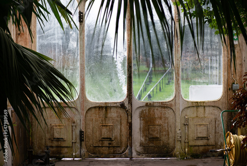 Entrance to the Palm house, Kew Gardens, London
