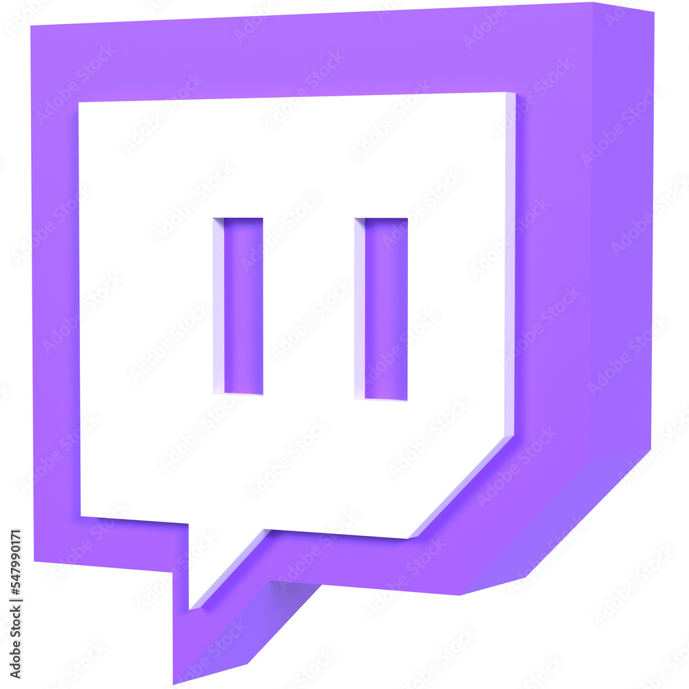 Fototapeta premium Twitch 3D icon