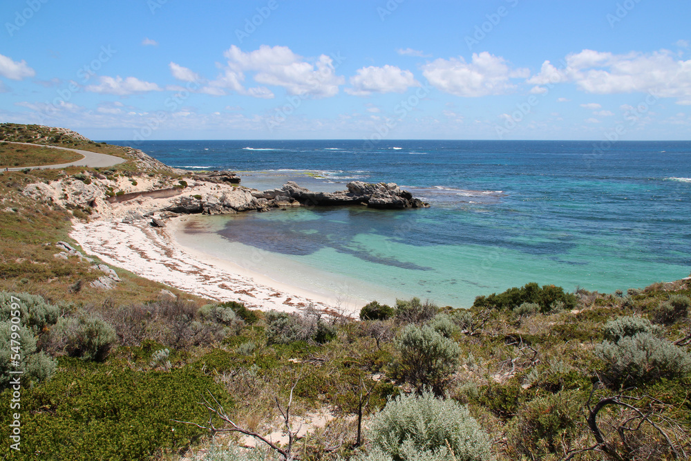 indian ocean at mable cove in rottnest island in australia