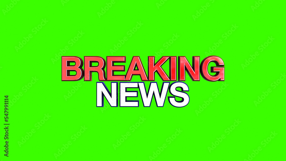 Breaking News media icon animation on green screen with matt luma black and white in 4k Breaking News media icon animation on green screen with matt luma black and white in 4k