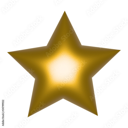 3d golden star PNG