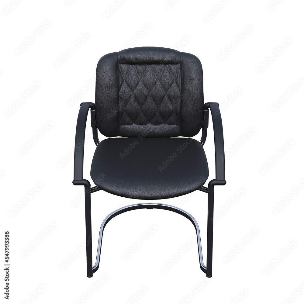 Fototapeta premium office chair isolate on a transparent background, interior furniture, 3D illustration, cg render