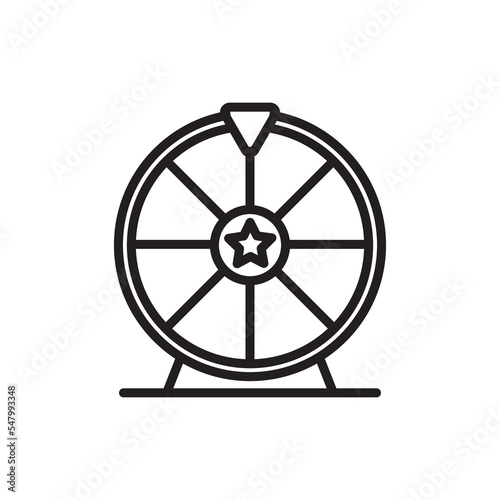 Fortune wheel icon  lucky wheel vector on white background. for website app ui banner logo