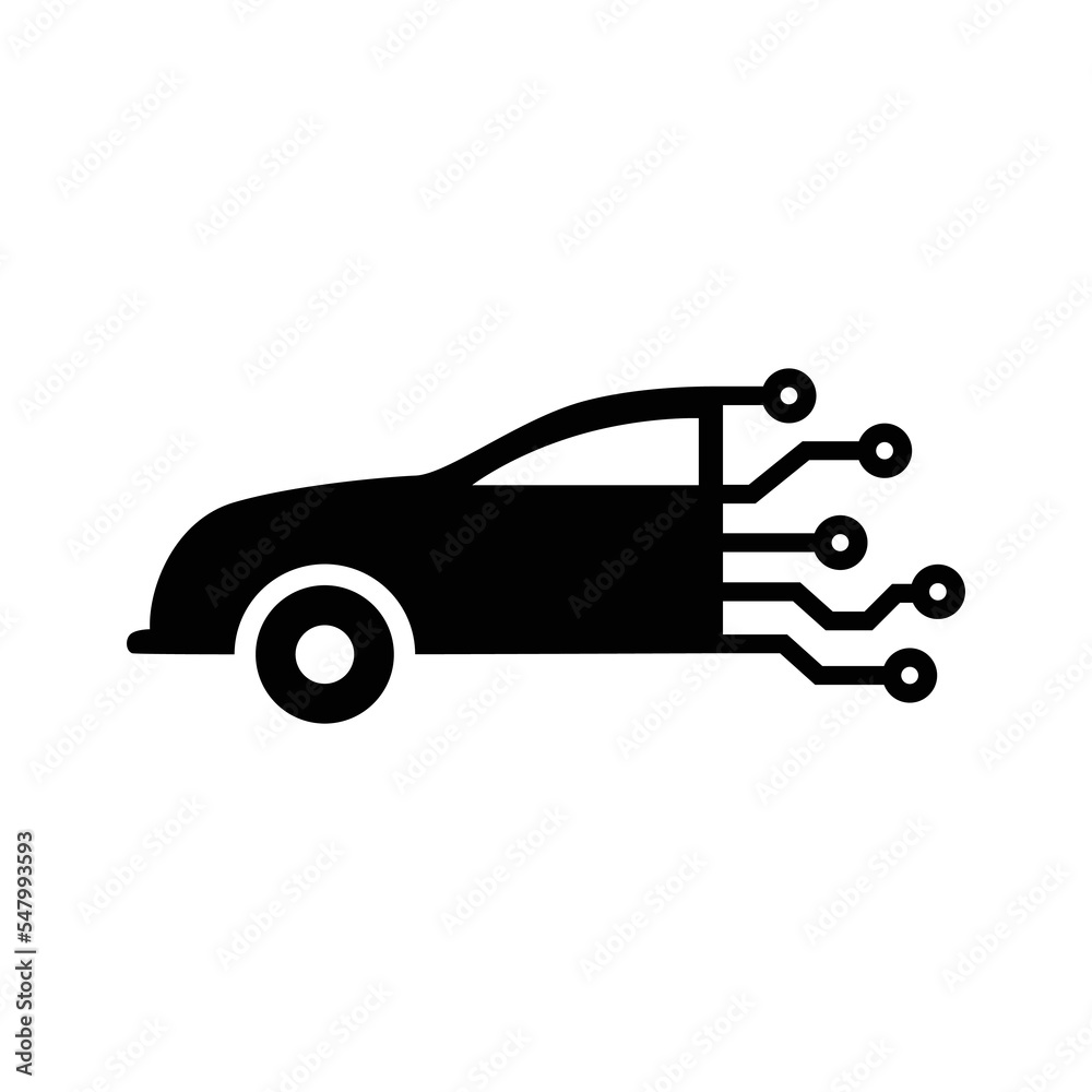 Smart car icon vector design template