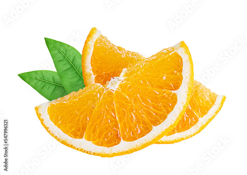 Fototapete Orange citrus fruit isolated on white or transparent background.