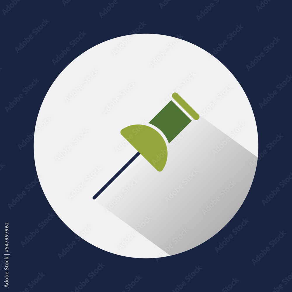 pin needle flat icon with isolated background pin needle flat icon with isolated background