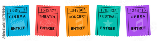 Tickets de spectacles