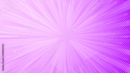 Bright Comic style sport Purple abstract web banner background with dot, lines and sun raise and has space to wright