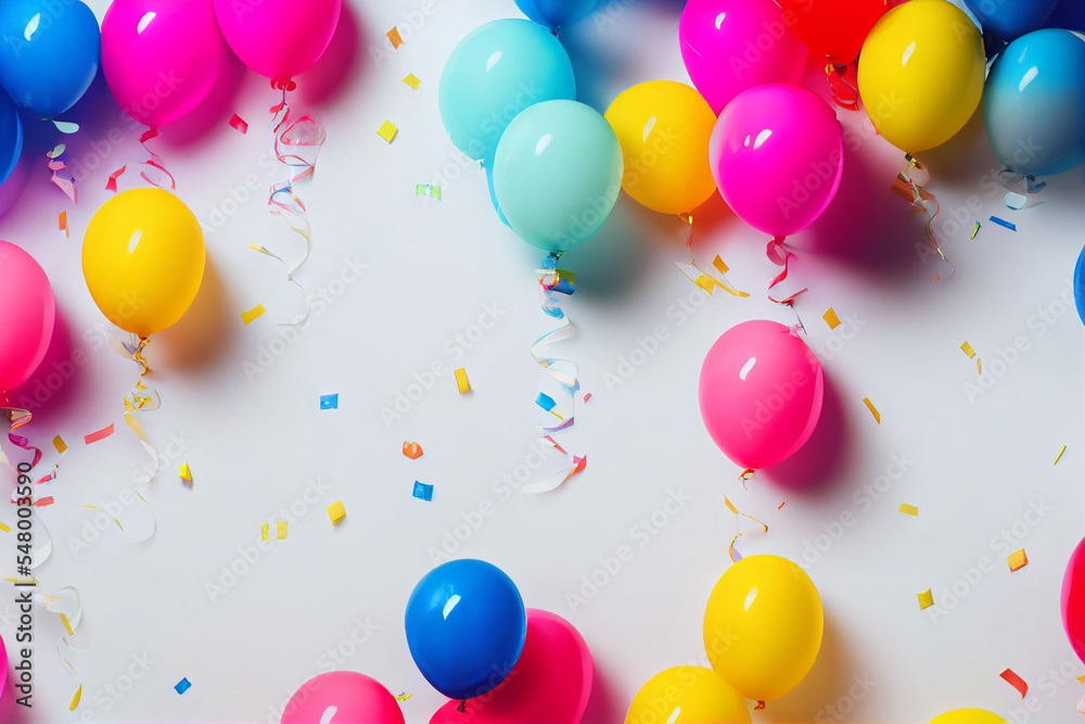 Birthday party balloons background illustration Birthday party balloons background illustration